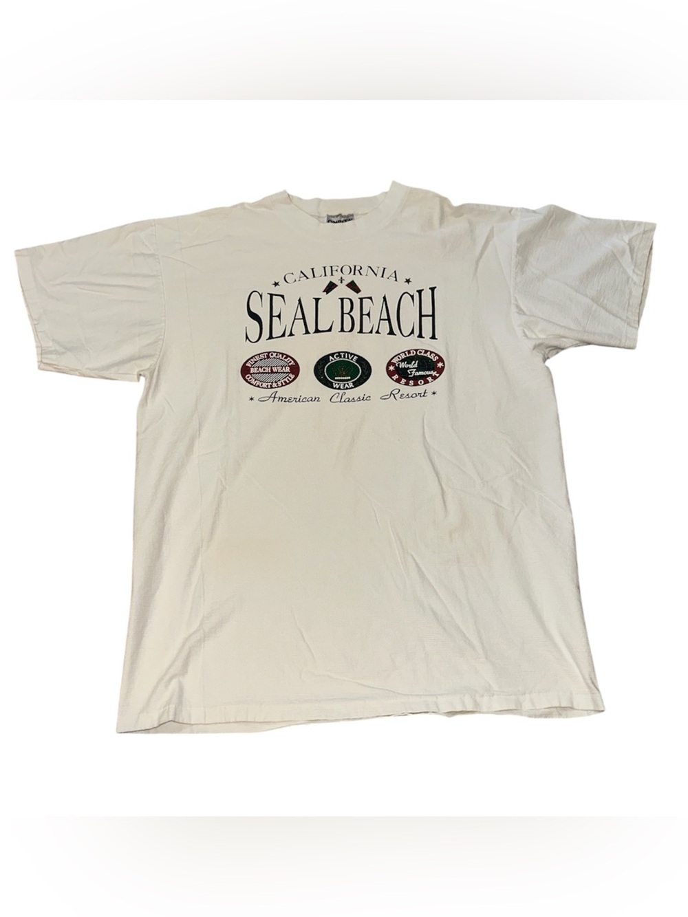 Vintage California Seal Beach Oneita Single Stitch Tee
